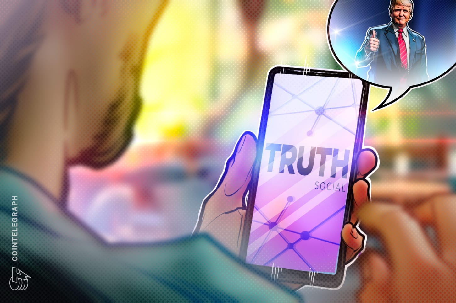 特朗普媒体公司向华尔街出售特朗普帖子数据流的示意图