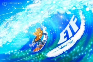 现货比特币ETF单日净流入3210万美元与BTC跌破64000美元的资金流向示意图