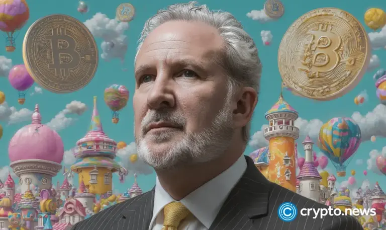 Peter Schiff X帖文配图，背景为油价K线与100美元关口标记，呼应文章关于油价突破100美元与7月通胀风险的主题