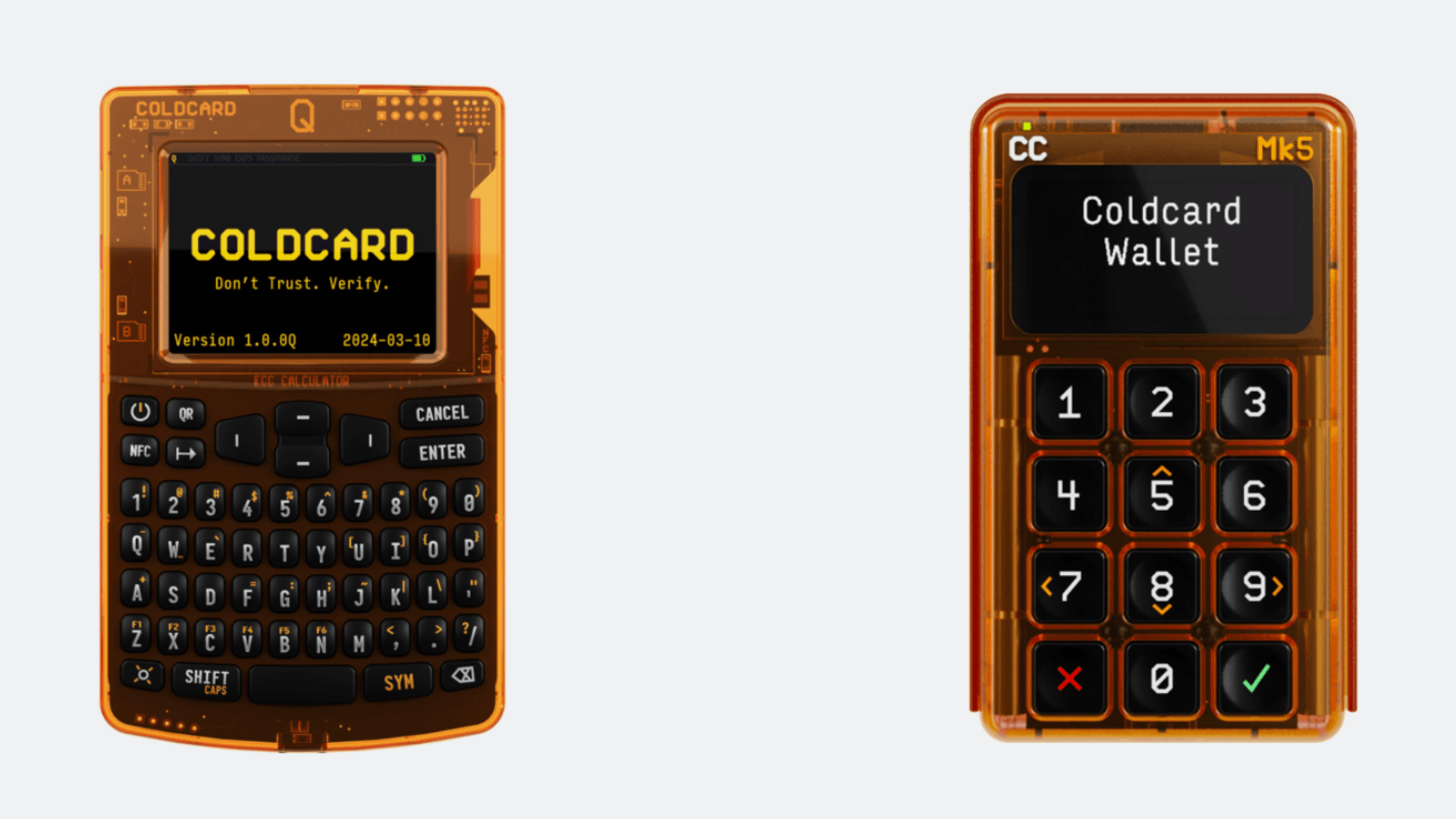 Coldcard Mk4 硬件钱包产品图,展示此次受种子密钥熵不足漏洞影响的设备外观