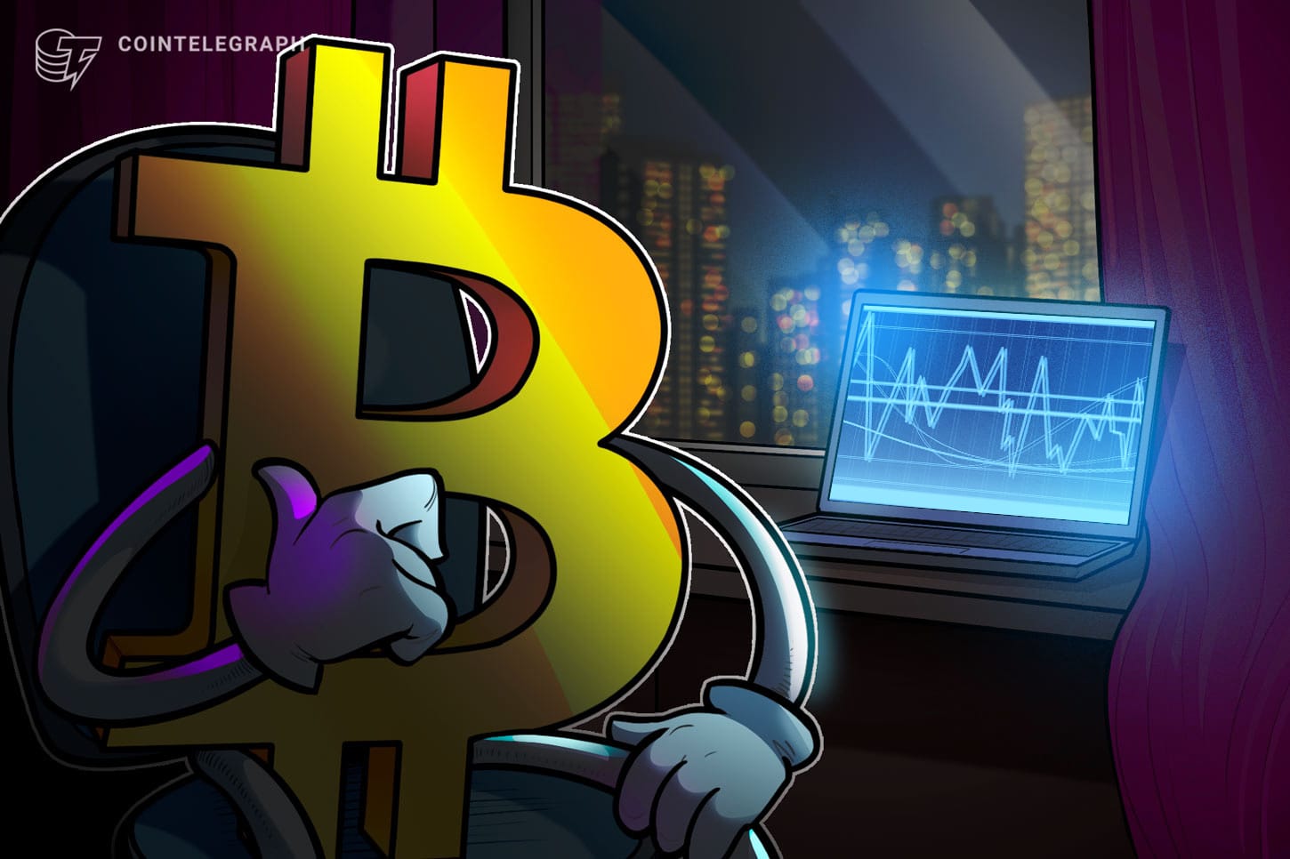 30年期美债收益率下行与BTC、黄金同步走弱的跨资产联动示意图