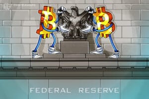 BTC/USD一小时价格图，2026年Jackson Hole演讲期间回踩至78,442美元