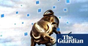 纽约证券交易所外景附近电子广告牌显示人工智能相关广告，摄于2026年9月
