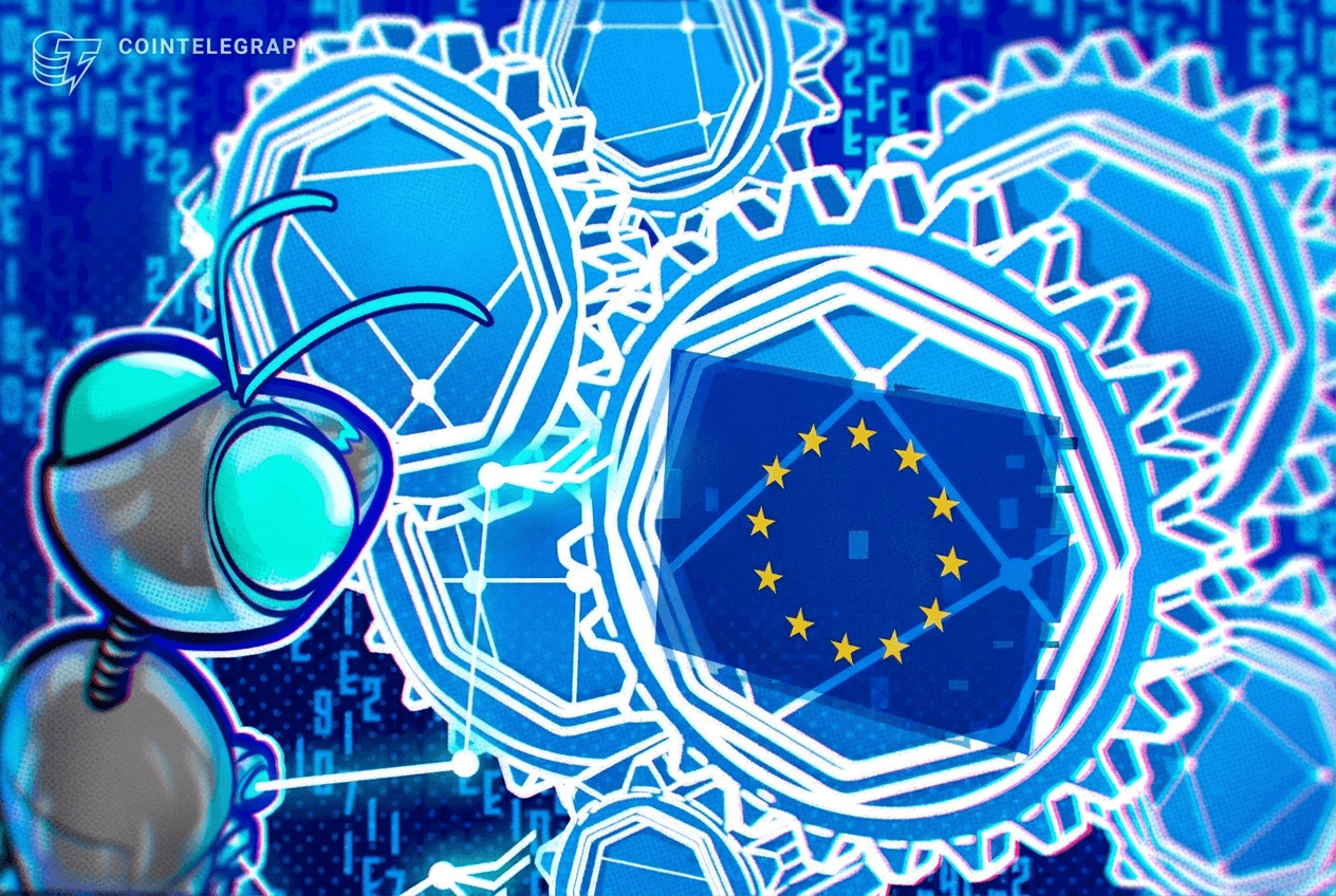 ESMA 监管与代币化齿轮概念图,象征欧盟金融监管协调机制覆盖 AI 与代币化领域