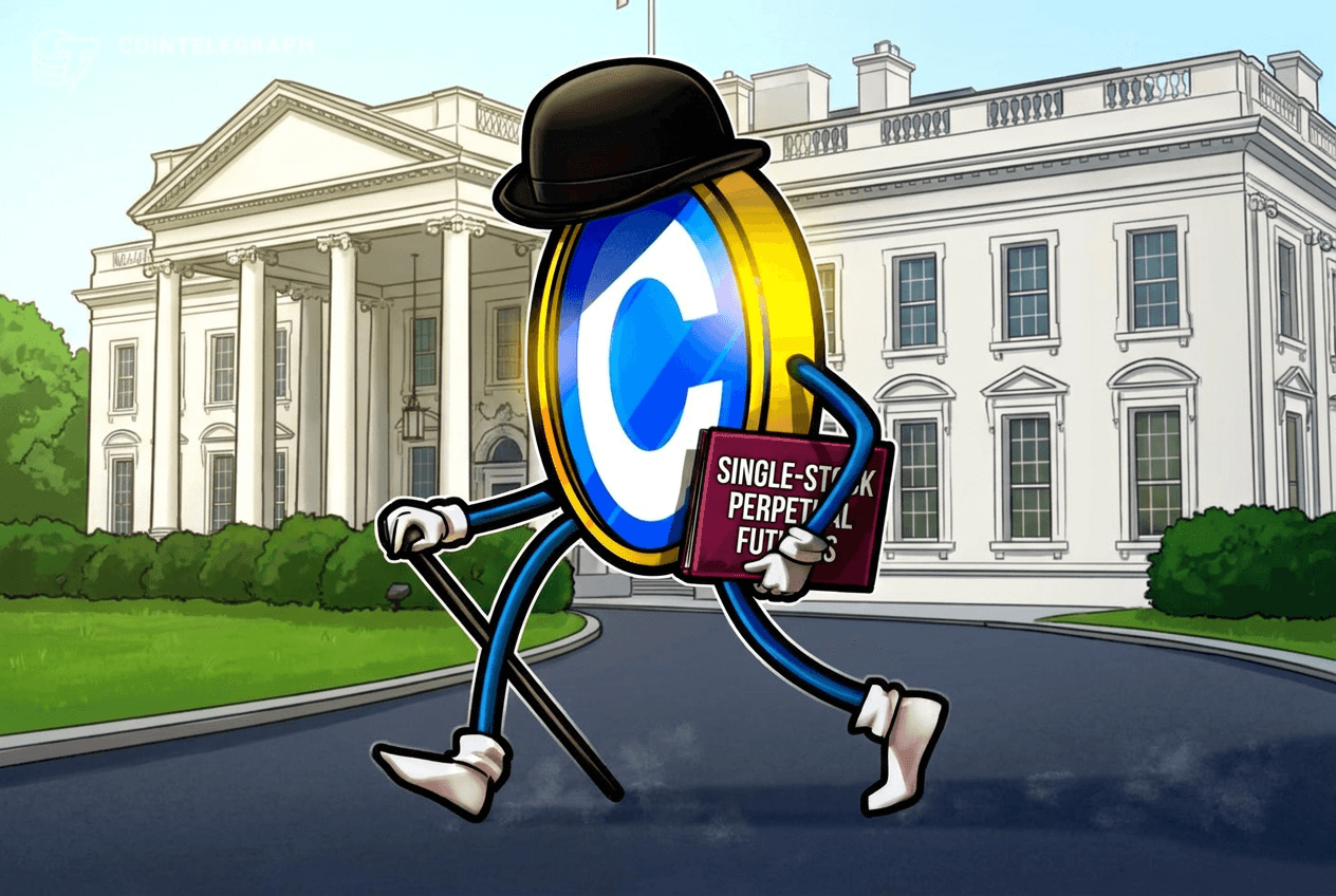 Coinbase 向 CFTC 备案美股个股永续合约的监管路径示意图:CFTC 商品期货线与 SEC Form 1-N 证券线双线推进