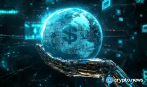 稳定币与美元货币总量研究的封面图，配以美元符号与链上节点抽象元素