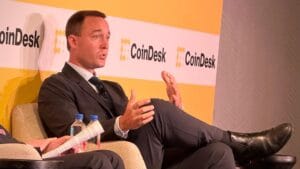 SEC Crypto Task Force 首席律师 Taylor Lindman 在 CoinDesk Policy & Regulation 活动上发言