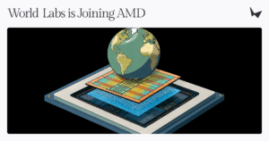 World Labs 官方公告页面的 Open Graph 配图：地球与芯片叠加的视觉，象征 AI 算力与基础模型团队的结合